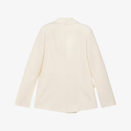 Fun & Fun-Girls Elegant Ivory Buttoned Jacket | Childrensalon Outlet