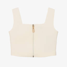 Fun & Fun-Girls Elegant Ivory Gold Accent Blouse | Childrensalon Outlet