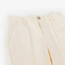 Fun & Fun-Girls Elegant Ivory Pintuck Pants | Childrensalon Outlet