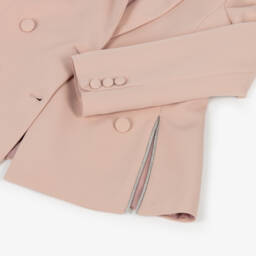 Fun & Fun Couture-Girls Elegant Pink Crêpe Blazer | Childrensalon Outlet