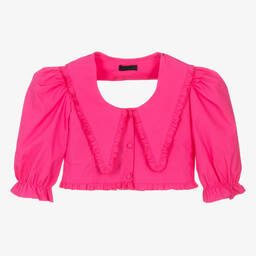 Fun & Fun-Girls Fuchsia Pink Cotton Blouse | Childrensalon Outlet