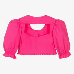 Fun & Fun-Girls Fuchsia Pink Cotton Blouse | Childrensalon Outlet