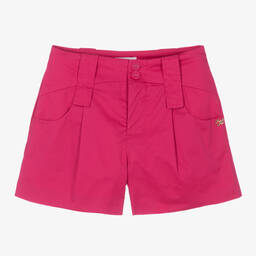 Fun & Fun-Girls Fuchsia Pink Cotton Shorts | Childrensalon Outlet
