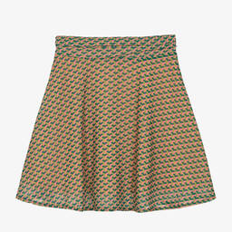 Fun & Fun Chic-Girls Green & Pink Crêpe Skirt | Childrensalon Outlet