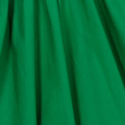 Fun & Fun-Зеленое хлопковое платье с рюшами | Childrensalon Outlet