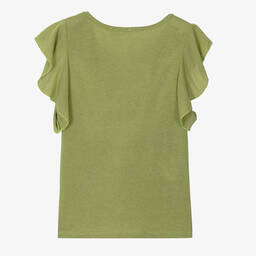 Fun & Fun-Girls Green Sparkly T-Shirt | Childrensalon Outlet