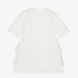 Fun & Fun-Girls Ivory Cotton Dress | Childrensalon Outlet