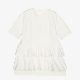 Fun & Fun-Girls Ivory Cotton Dress | Childrensalon Outlet