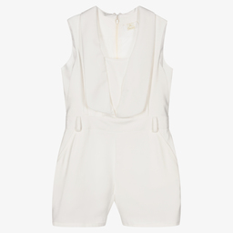 Fun & Fun Кутюр-Кремовый хлопковый комбинезон для девочек | Childrensalon Outlet