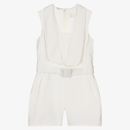 Fun & Fun Кутюр-Кремовый хлопковый комбинезон для девочек | Childrensalon Outlet