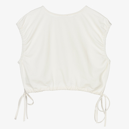 Fun & Fun-Кремовый хлопковый топ для девочек | Childrensalon Outlet