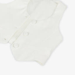 Fun & Fun Couture-Girls Ivory Cotton Vest | Childrensalon Outlet