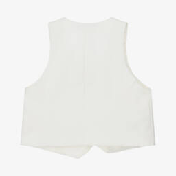 Fun & Fun Couture-Girls Ivory Cotton Vest | Childrensalon Outlet