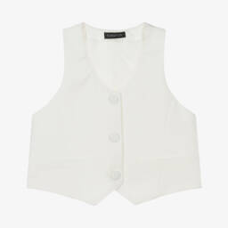 Fun & Fun Couture-Girls Ivory Cotton Vest | Childrensalon Outlet