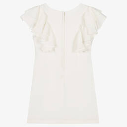 Fun & Fun-Girls Ivory Frill Sleeve Dress | Childrensalon Outlet