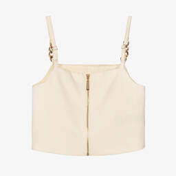 Fun & Fun-توب كروب تويل لون ذهبي وعاجي للبنات | Childrensalon Outlet