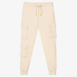 Fun & Fun-Girls Ivory Jersey Cargo Joggers | Childrensalon Outlet