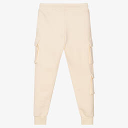 Fun & Fun-Girls Ivory Jersey Cargo Joggers | Childrensalon Outlet
