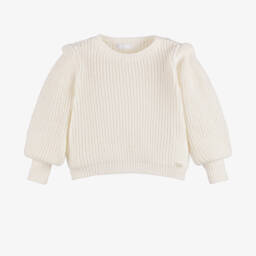 Fun & Fun-Girls Ivory Ribbed Sweater | Childrensalon Outlet