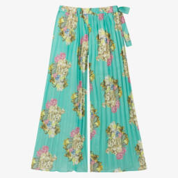 Fun & Fun-Girls Jade Pleated Floral Trousers | Childrensalon Outlet