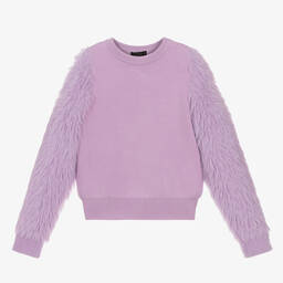 Fun & Fun-Girls Lilac Fluffy Knit Sweater | Childrensalon Outlet