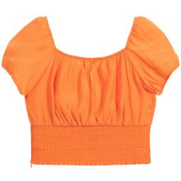 Fun & Fun-Girls Orange Cropped Blouse | Childrensalon Outlet