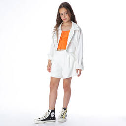 Fun & Fun-Girls Orange Cropped Blouse | Childrensalon Outlet