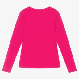 Fun & Fun-Girls Pink Cotton Logo Top | Childrensalon Outlet