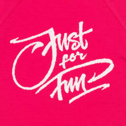 Fun & Fun-تيشيرت قطن جيرسي لون زهري فيوشيا للبنات | Childrensalon Outlet