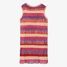 Fun & Fun-Girls Pink Crêpe Plissé Dress | Childrensalon Outlet