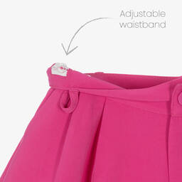Fun & Fun-Girls Pink Crêpe Wide Leg Shorts | Childrensalon Outlet