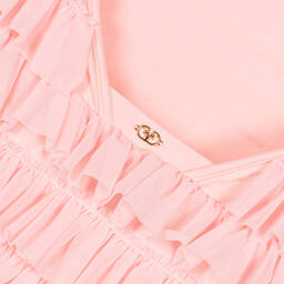 Fun & Fun-Girls Pink Halterneck Ruffled Dress | Childrensalon Outlet