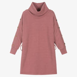Fun & Fun-Girls Pink Knitted Dress | Childrensalon Outlet