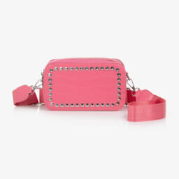 Fun & Fun-Girls Pink Studded Faux Leather Bag | Childrensalon Outlet