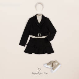 Fun & Fun-Girls Pleated Black Skort | Childrensalon Outlet