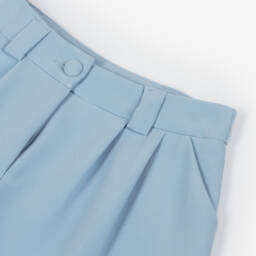 Fun & Fun-Girls Powder Blue Crepe Shorts | Childrensalon Outlet