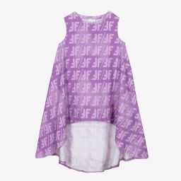 Fun & Fun-Girls Purple Cotton Dress | Childrensalon Outlet