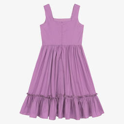 Fun & Fun-فستان قطن بوبلين لون أرجواني | Childrensalon Outlet