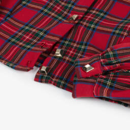 Fun & Fun-Girls Red Plaid Twill Shirt | Childrensalon Outlet