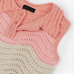 Fun & Fun-Girls Soft Pink Knitted Vest | Childrensalon Outlet