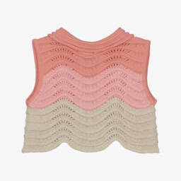 Fun & Fun-Girls Soft Pink Knitted Vest | Childrensalon Outlet