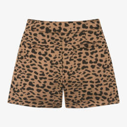 Fun & Fun-Girls Tan Leopard Patterned Shorts | Childrensalon Outlet