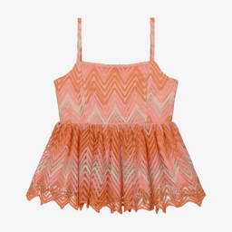 Fun & Fun-بلوزة بدون أكمام بنقشة متعرجة زاهية للبنات | Childrensalon Outlet