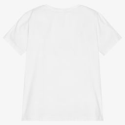 Fun & Fun-Белая хлопковая футболка для девочек | Childrensalon Outlet