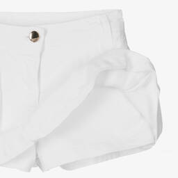 Fun & Fun-Girls White Pleated Denim Skort | Childrensalon Outlet