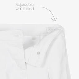 Fun & Fun-Girls White Pleated Denim Skort | Childrensalon Outlet