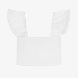 Fun & Fun-Белый топ с рюшами для девочек | Childrensalon Outlet