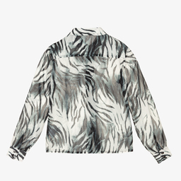 Fun & Fun-Grey & Black Chiffon Blouse | Childrensalon Outlet