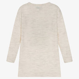 Fun & Fun-Ivory & Grey Marl Knitted Dress | Childrensalon Outlet