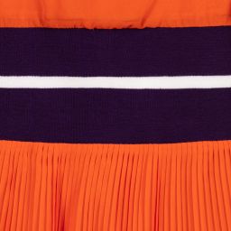 Fun & Fun-Orange Pleated Chiffon Dress | Childrensalon Outlet